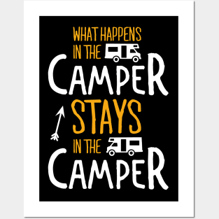 WHAT HAPPENS IN THE CAMPER Posters and Art